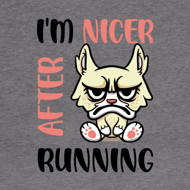 I'm Nicer After Running by teweshirt